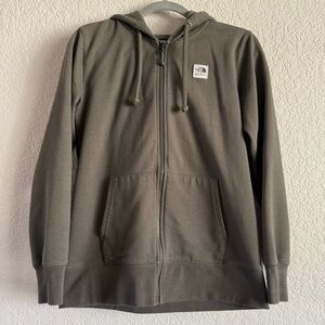 The North Face Olive Green Full-Zip Hoodie